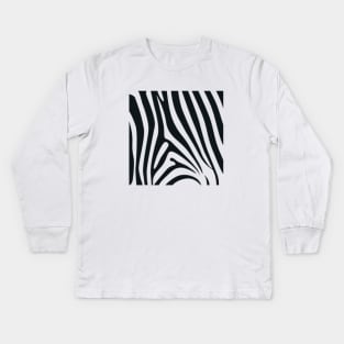 Zebra pattern Kids Long Sleeve T-Shirt